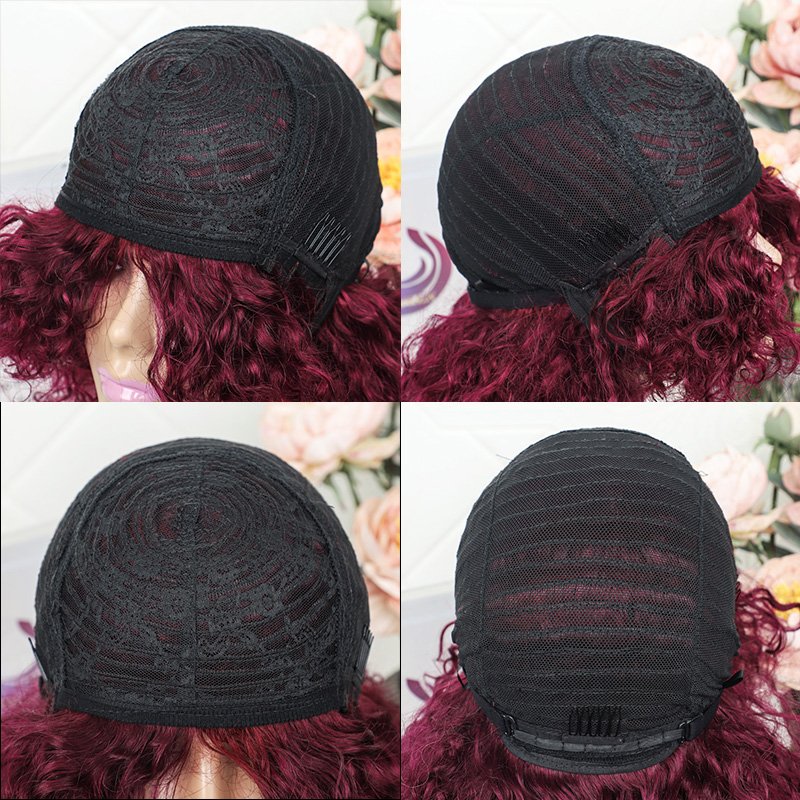 Mayqueen Vendor Hot Sale Full Machine Made For Black Women Wholesale Brazilian Virgin Hair Transparent Lace Front Human Hair Wig