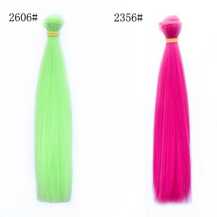 Factory Manufacturer Doll DIY Straight Synthetic Hair Weft Long High Temperature Fiber DIY BJD SD Hair Dolls Wigs
