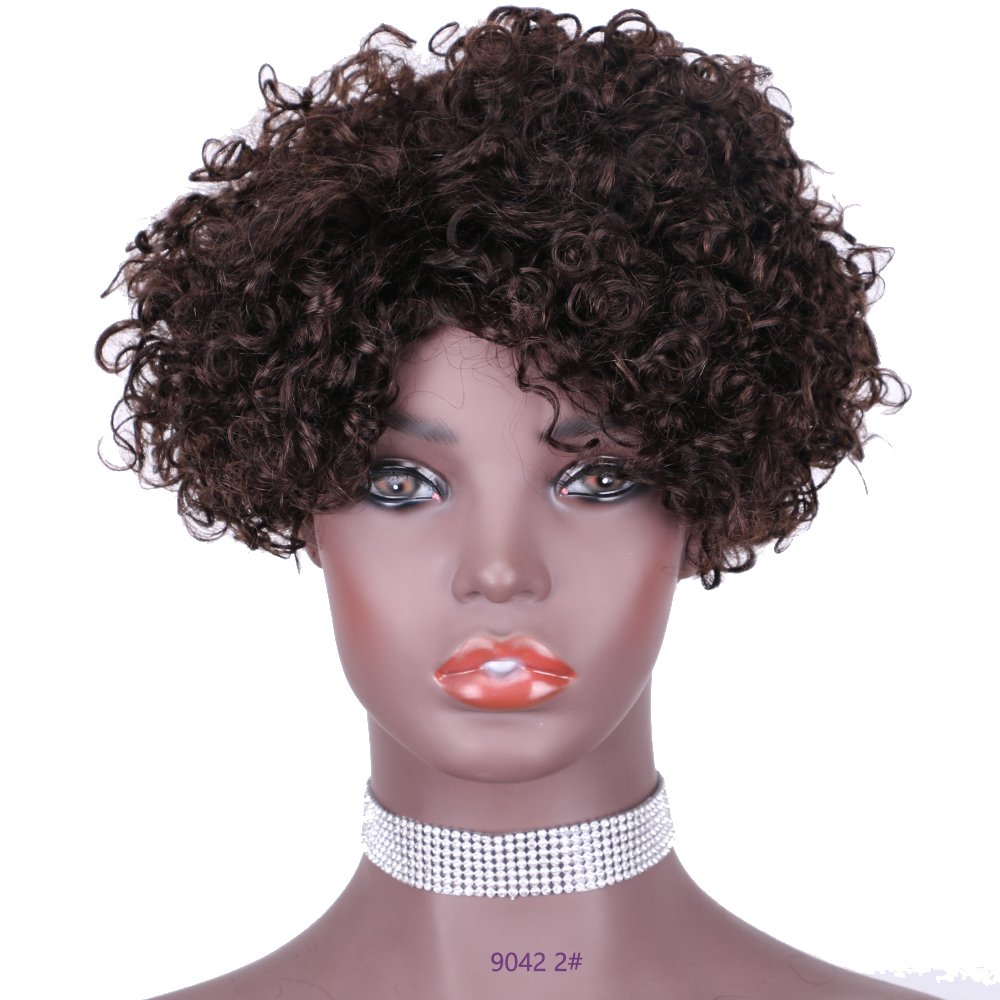 Short curly human hair wigs bob wig for women ombre color full machine made cheap human hair wig Brazilian human hair