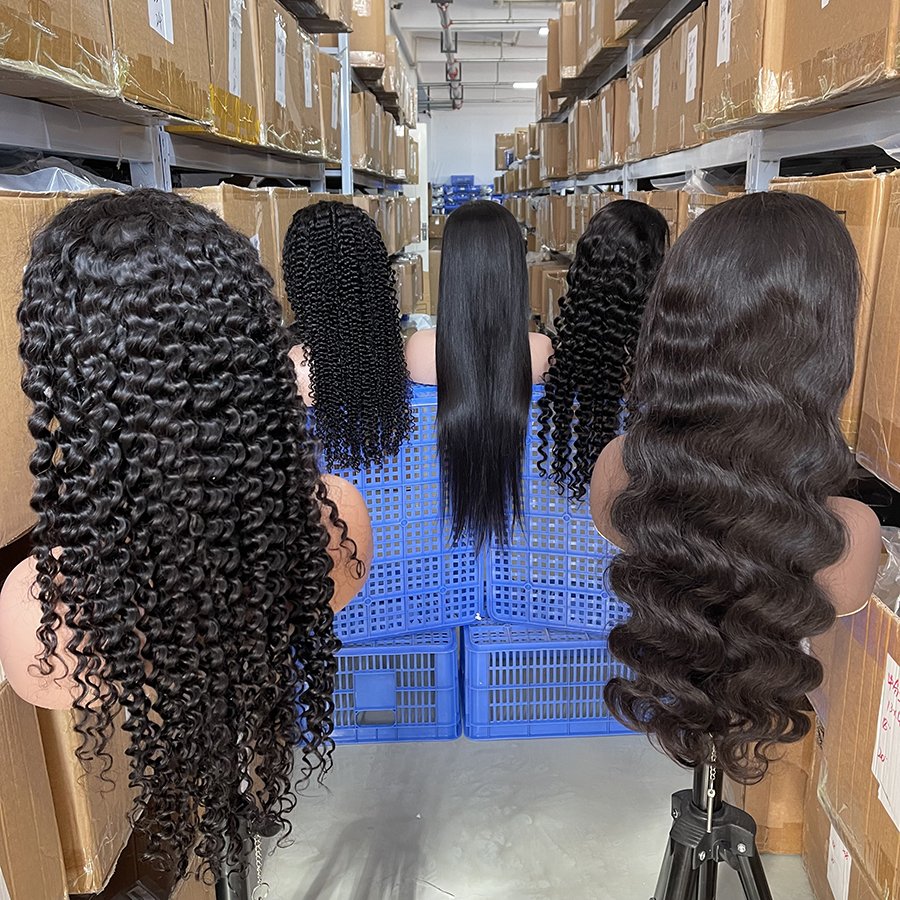 Wholesale Brazilian Virgin Hair Transparent HD Lace Front Wig Colored Human Hair HD Brazilian Full Lace Frontal Wigs