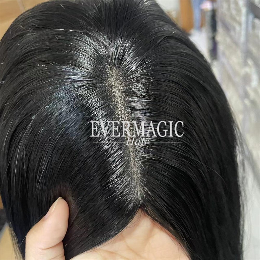 Stock Natural Black Sheitel Silk Base Jewish Wig Long Layer 100% Unprocessed Full Cuticle Aligned Human Hair Kosher Wigs