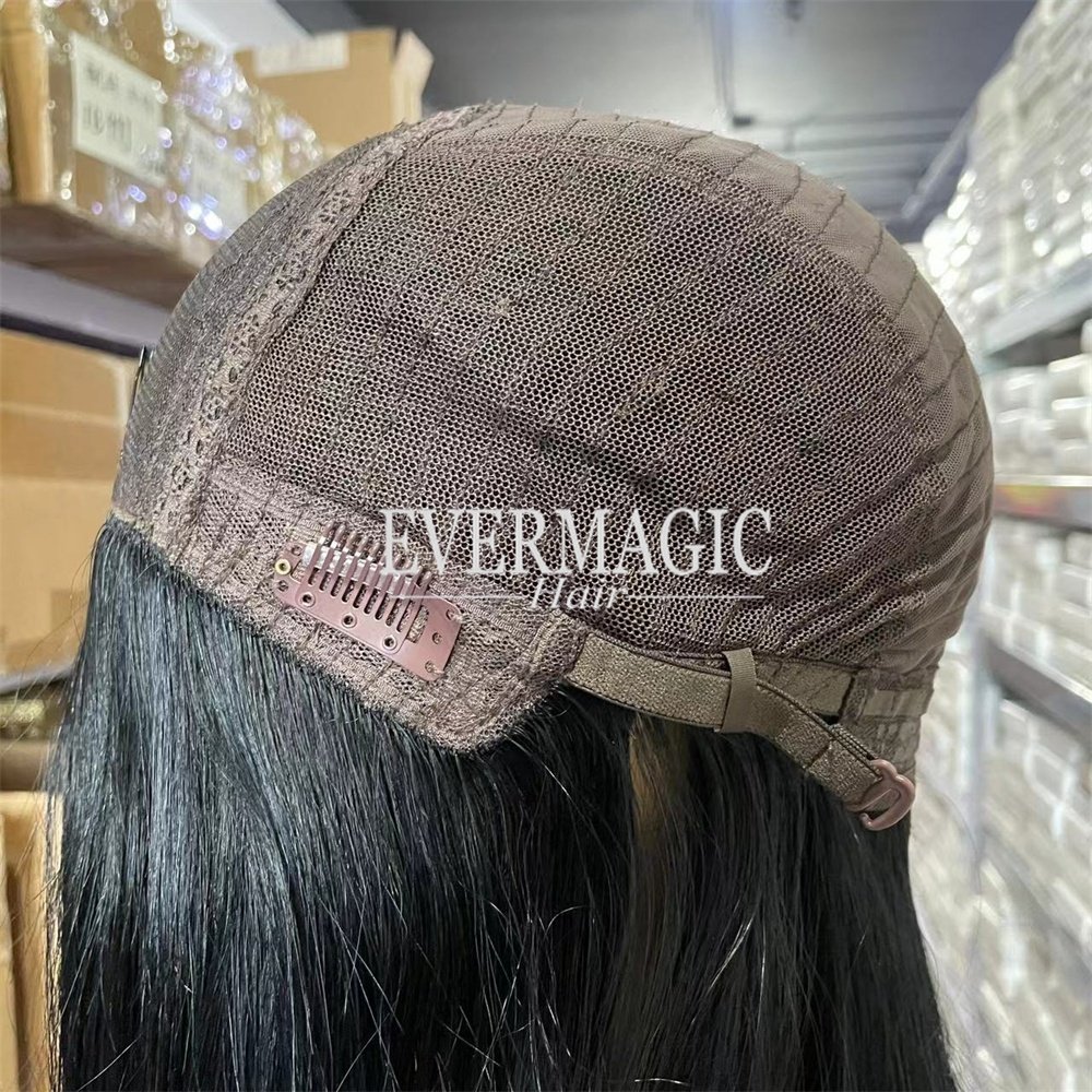 Stock Natural Black Sheitel Silk Base Jewish Wig Long Layer 100% Unprocessed Full Cuticle Aligned Human Hair Kosher Wigs
