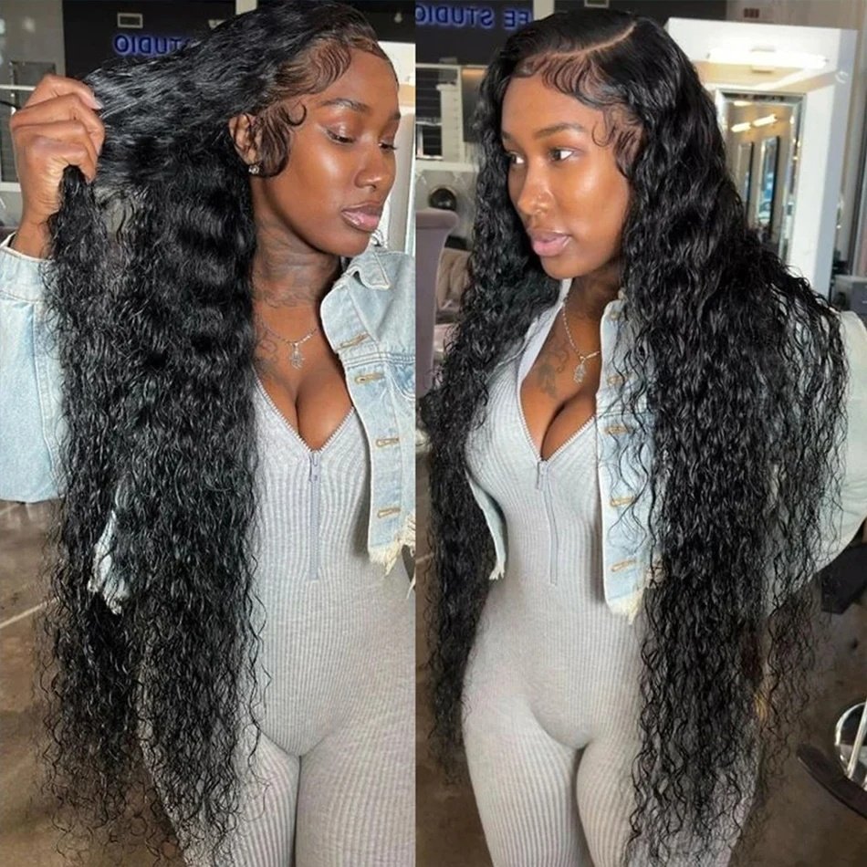 180 Density Frontal Glueless Full Hd Lace Wig, Transparent Lace Front human hair wigs, Raw Virgin Indian Lace Frontal Hair Wig