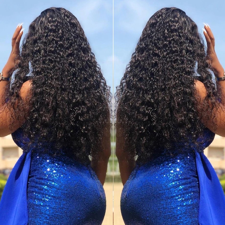 180 Density Frontal Glueless Full Hd Lace Wig, Transparent Lace Front human hair wigs, Raw Virgin Indian Lace Frontal Hair Wig