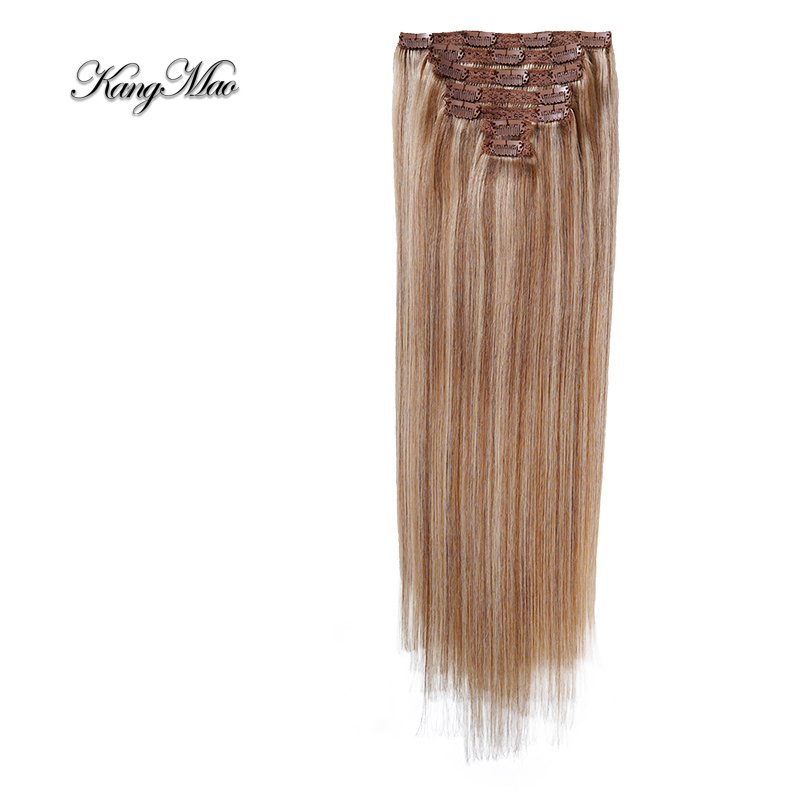 100 Brazilian Human Hair Seamless Invisible Clip In Hair Extensions for White Woman, Afro Remy Hair Extension Pu Clip Ins