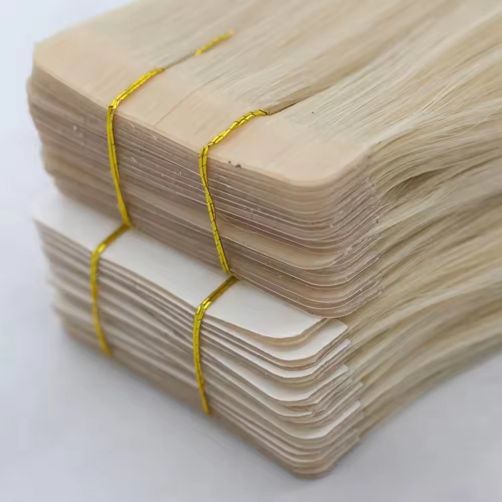 Wholesale Double Drawn 100% Remy Human Hair Tape Hair Extension Invisible Double Sided Tape In Hair