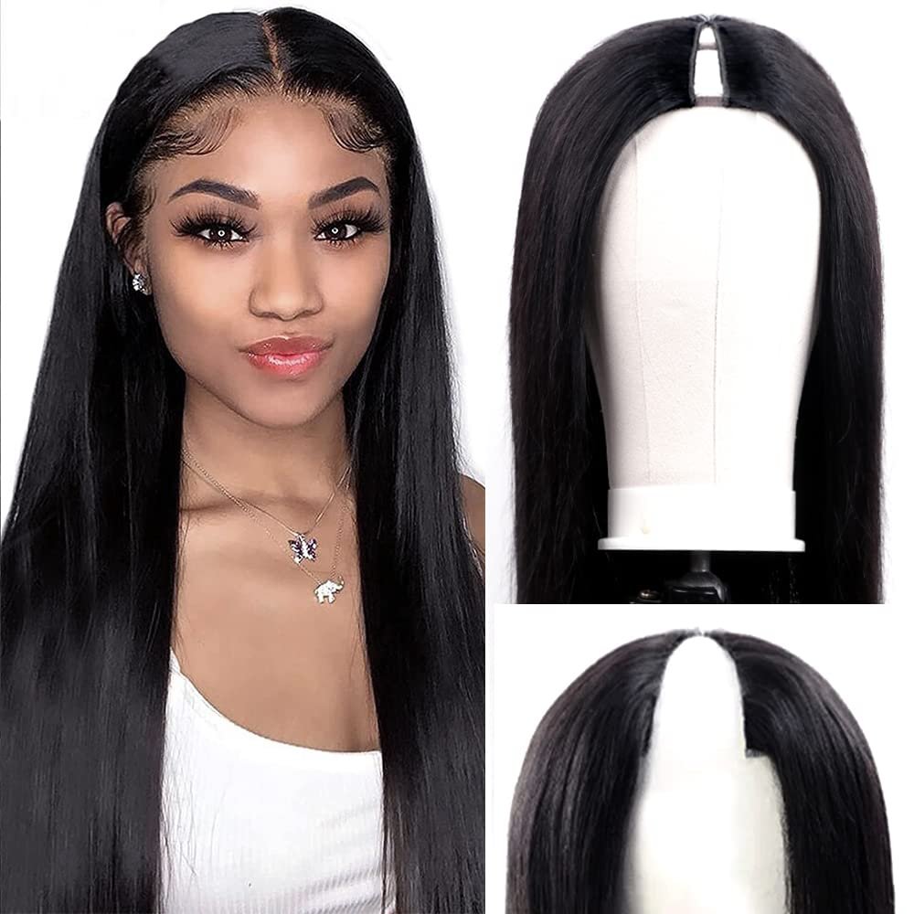 Wholesale Price 180% Density Brazilian Natural V Part Human Hair Wig Raw Burmese Hair Glueless V Part Wig For Black Woman