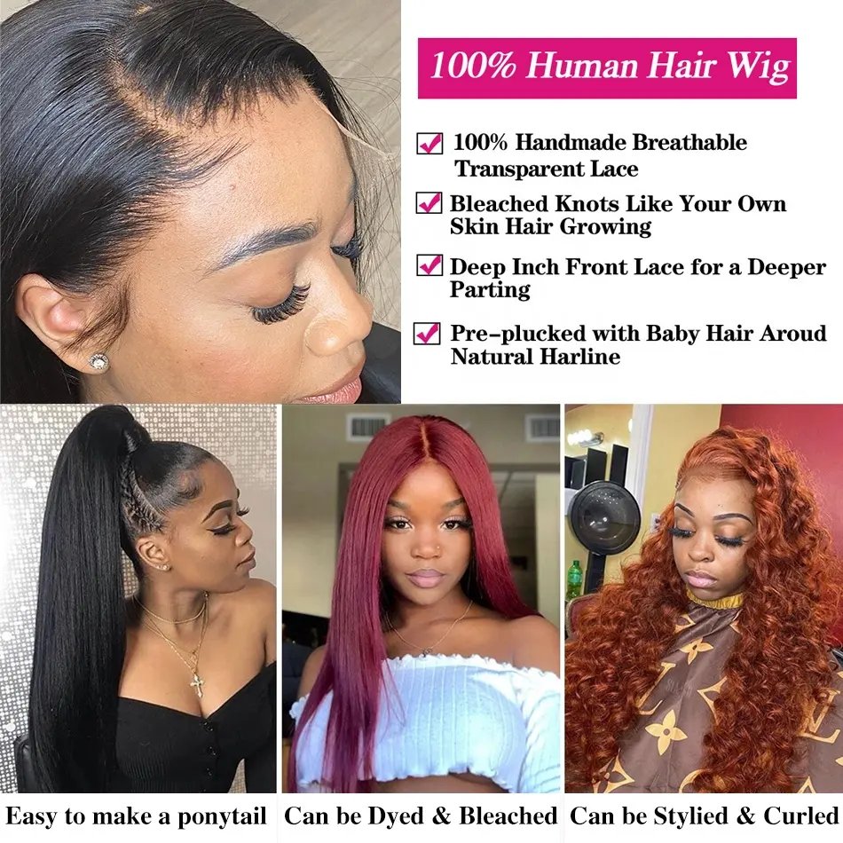 Wholesale Peruvian Virgin Hair Hd Lace Wigs HD Lace Frontal Wigs For Black Women,Transparent HD Full Lace Human Hair Wigs