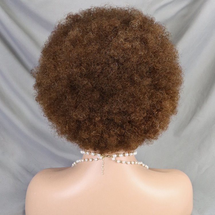 2024 New Hot Selling Fashion Afro Curly Pixie Cut Short Wig 13x4 Full Lace Frontal Bob Wig Frontal 1BT4 Color Human Hair Wigs