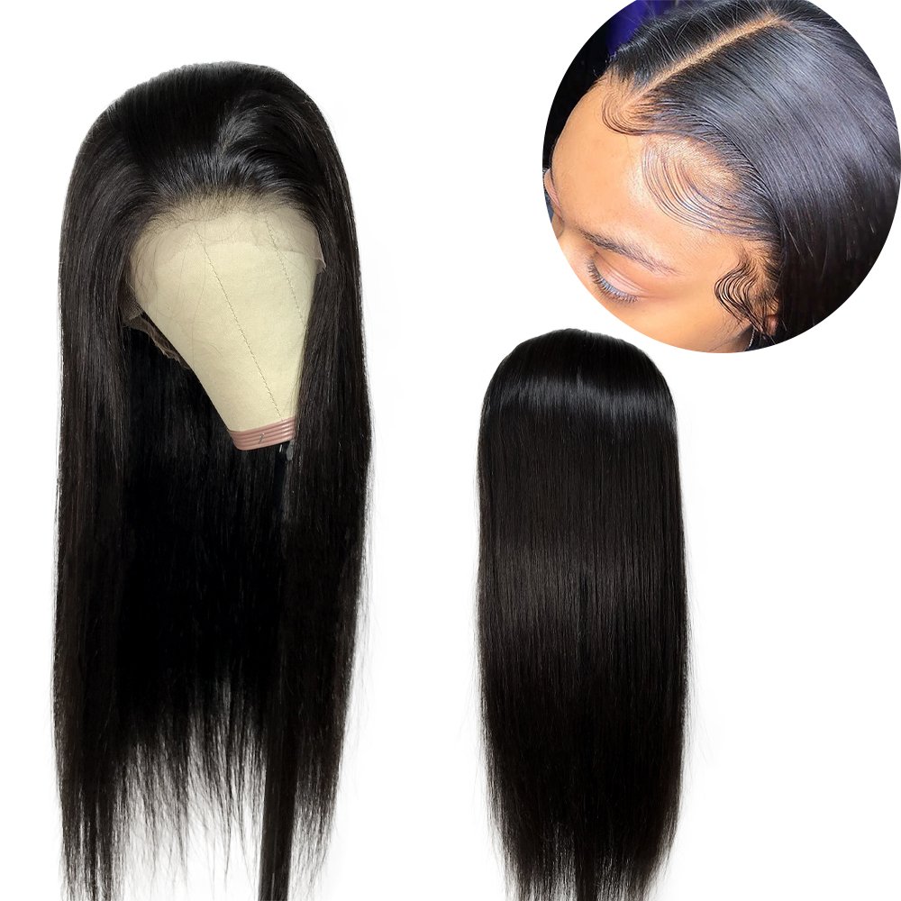 Hot Selling Glueless Lace Frontal Wig Vendors Wholesale Straight Brazilian HD Lace Front Wig Human Hair Wigs For Black Women