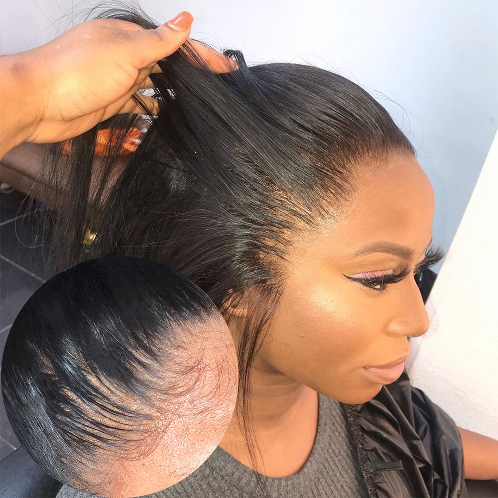 Hot Selling Glueless Lace Frontal Wig Vendors Wholesale Straight Brazilian HD Lace Front Wig Human Hair Wigs For Black Women