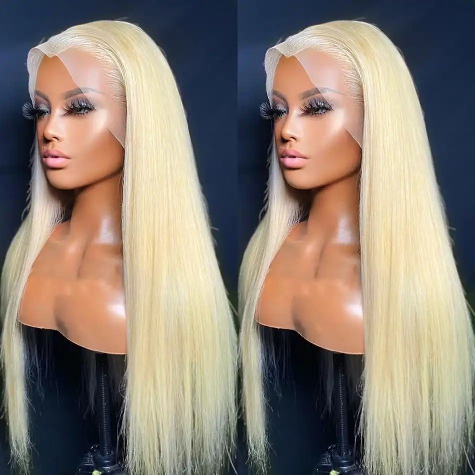 Wholesale Price Pre-plucked 13x4 613 Straight Human Hair Lace Front Wig 613 Hd Lace Frontal Wig Blonde 613 Lace Wig