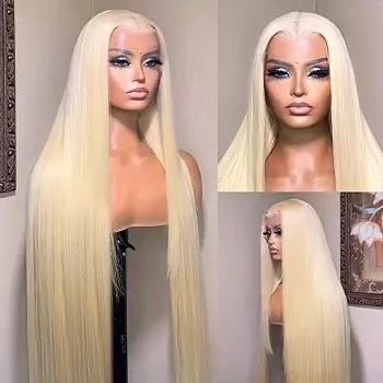 Wholesale Price Pre-plucked 13x4 613 Straight Human Hair Lace Front Wig 613 Hd Lace Frontal Wig Blonde 613 Lace Wig