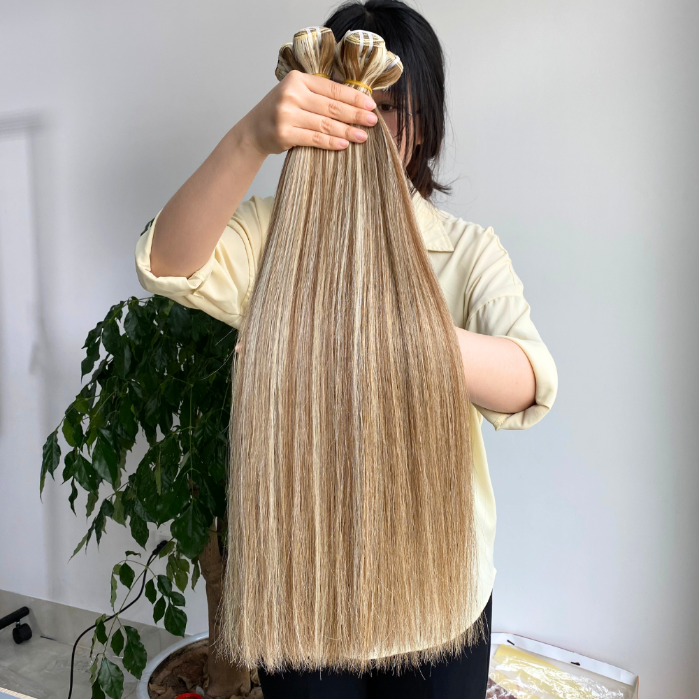 Wholesale Factory Price Human Hair No Mix Synthetic No Lice Natural Color Bone Straight Weft Hair Extensions