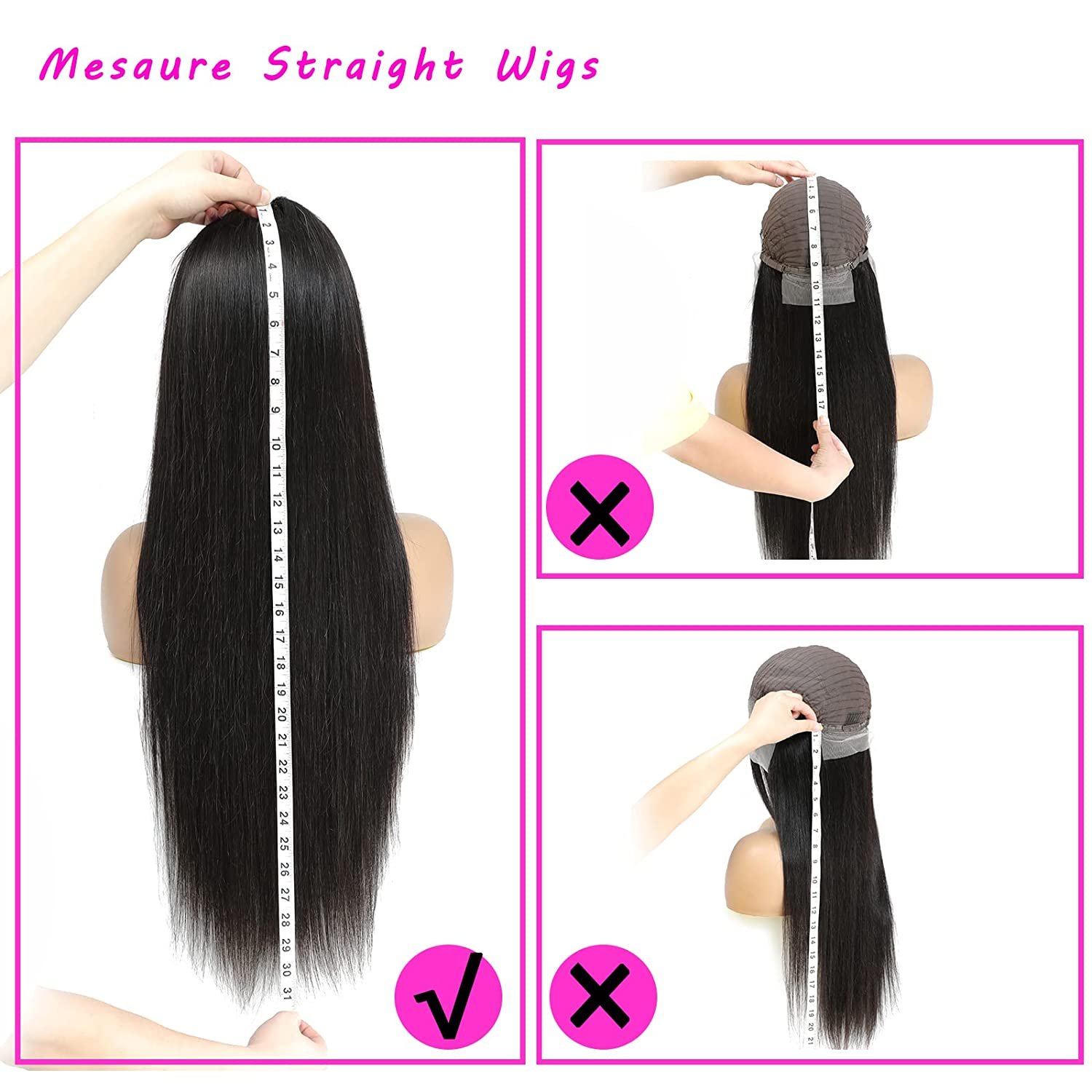 Straight Lace Front Wigs Human Hair Wigs for Women 180% Density 13x4 Lace Frontal Wigs Human Hair Virgin