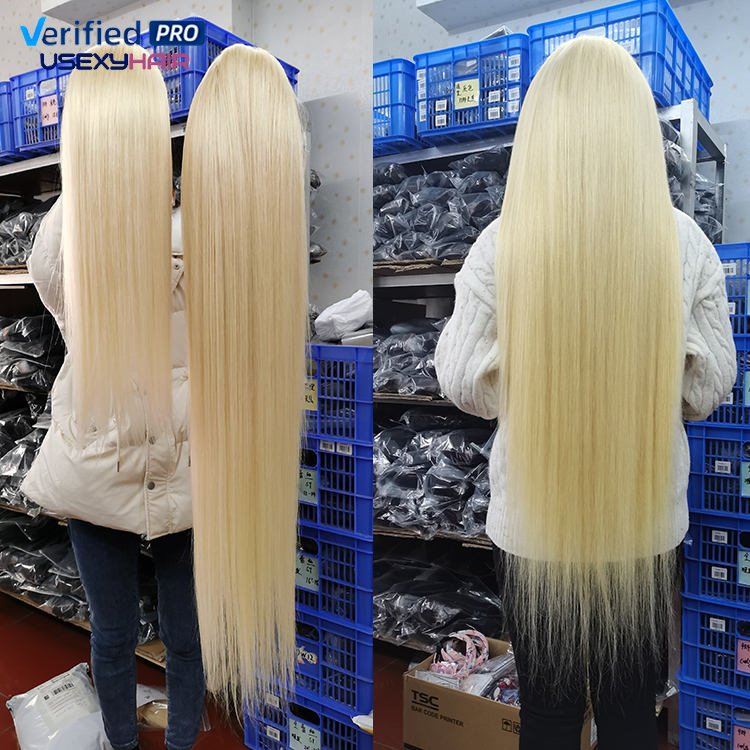 40 inch brazilian full lace blond 613 human hair wig 13x6 hd lace frontal wig 100% raw human hair lace wig with baby hair vendor