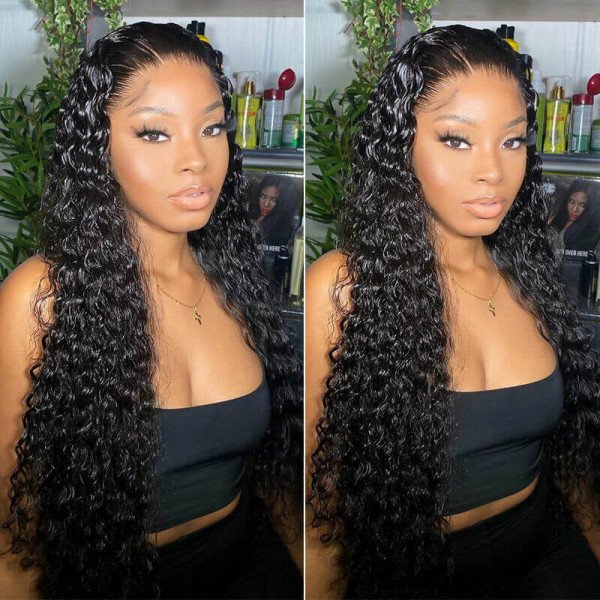 Undetectable Invisible HD Lace Curly 13x4 HD Frontal Lace Wig Raw Human Hair Wigs 150% Density For Black Women
