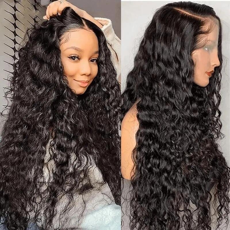 Wholesale Lace Full Front Wig 180% Glueless 13x4 Lace Frontal Water Wave Wigs raw hair Human Hair Lace Front Wig brazilian Hair