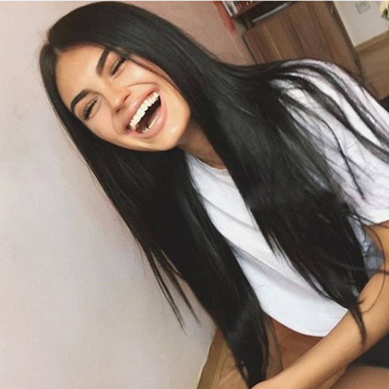 European and American fashion wig women among long straight straight hair, high -temperature silk buckle network mechanism, wiggle hood, a generation of hair