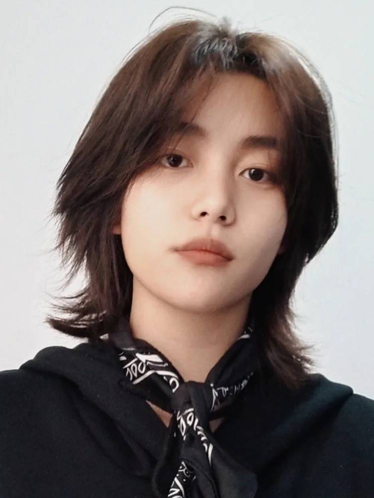 Wolf tail wig Men's short hair net red catfish head Korean version of handsome short straight hair personality, fashion natural simulation full set