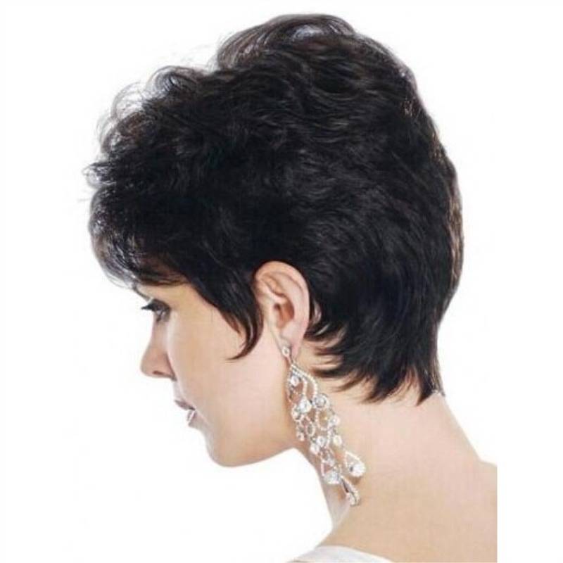 The new European and American fashion ladies short curly hair brown micro -curling the whole wig head cover new wig reputation