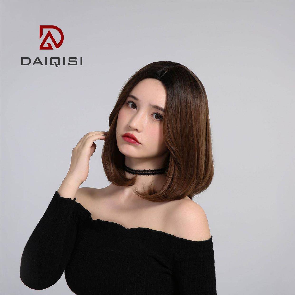 Ou Shuo's short hair female short hair fluffy natural buckle shawl curly curls in the whole wigs and no bangs