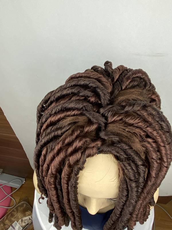 African dirty braid, thunder ghost African DJ singer stage spiral rolling long hair street dance rock bar ball to send net