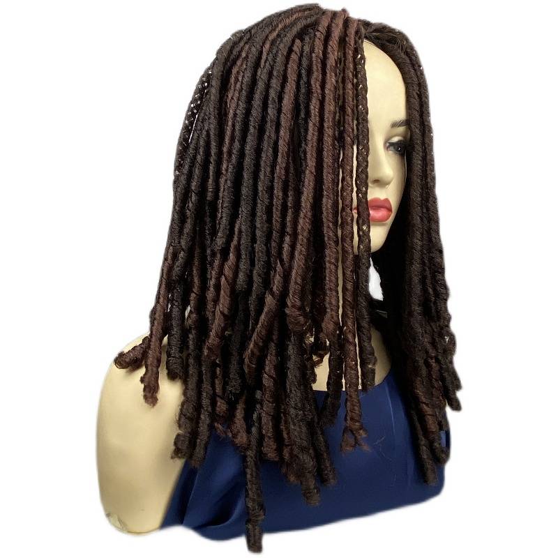African dirty braid, thunder ghost African DJ singer stage spiral rolling long hair street dance rock bar ball to send net
