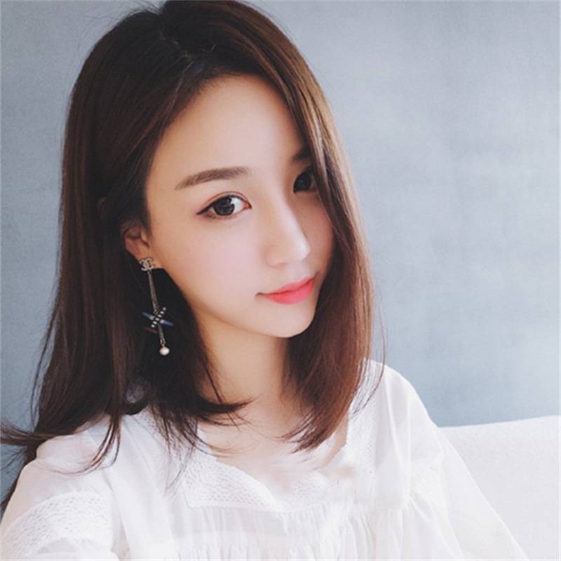 Manufacturer European and American wigs Ladies in long straight hair medium high -temperature silk head cover Amazon Amazon