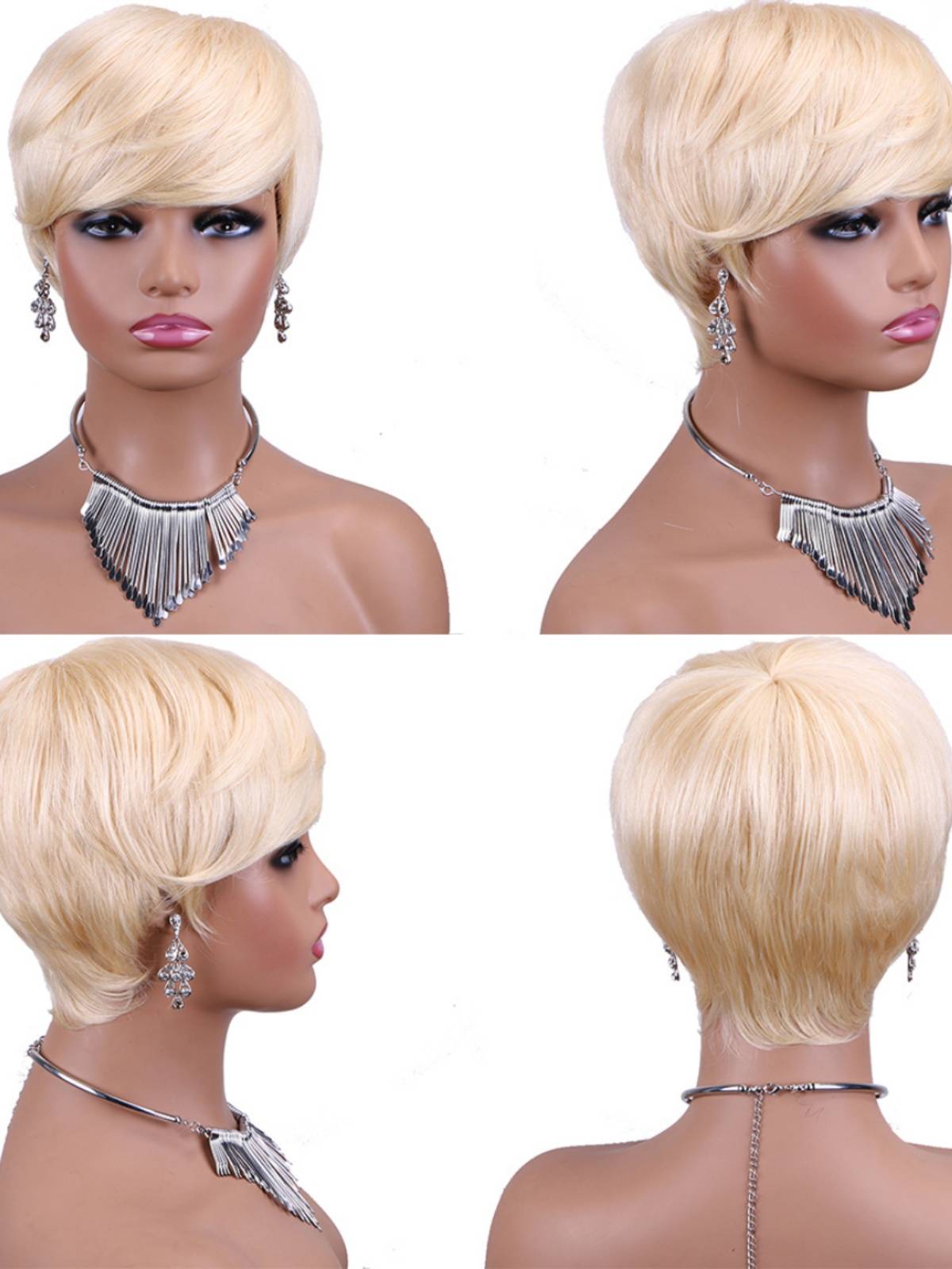 613 Mechanism headset gold -colored headker Men's headhlord short hood wigs wig Fashion Xuchang wig