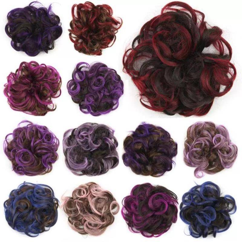 Style Fashion Hair Circle High temperature silk 27 color optional headdress hair with wig customization
