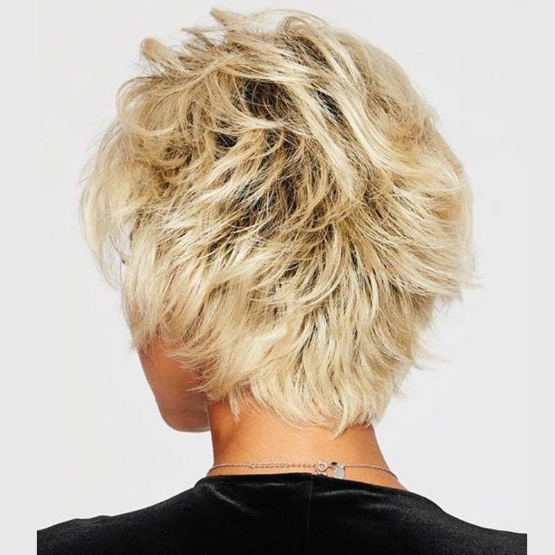 European and American fake girls fashion short fluffy temperament pseudo head cover short hair and short hair slog