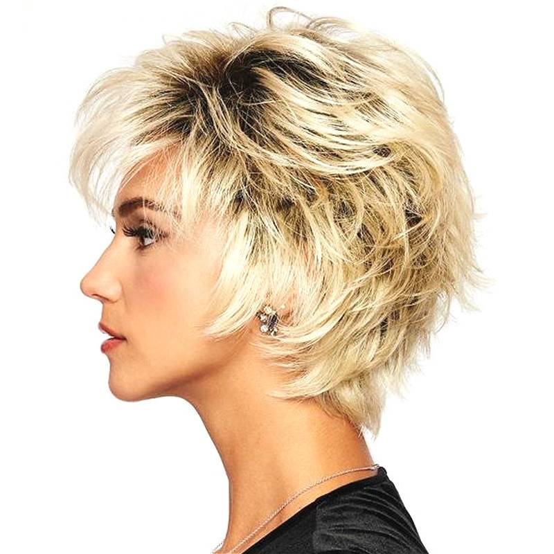 European and American fake girls fashion short fluffy temperament pseudo head cover short hair and short hair slog