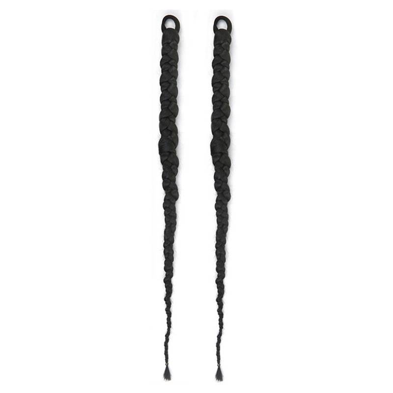Wig women's long hair twisting braid double ponytail European and American boxing braids