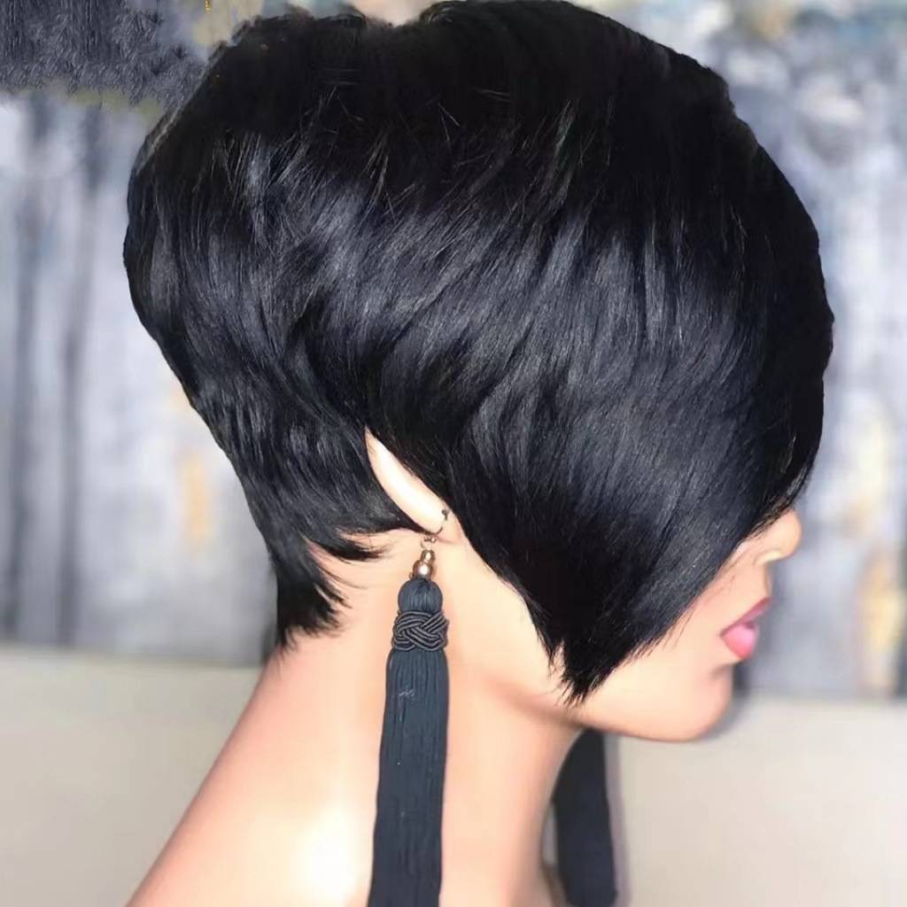 European and American wig African ladies high -temperature silk short hair wig women's wiggle head set factory spot