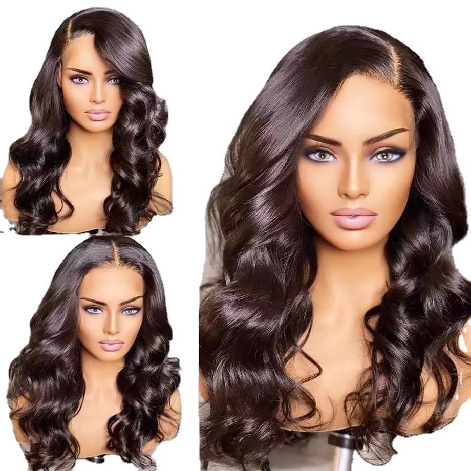 European and American new wig black long curl fluffy fluffy large rolls of European and American ladies African chemical fibrous hoods