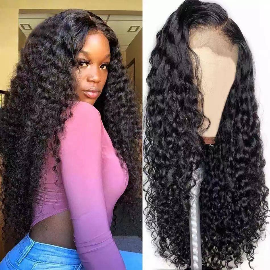 Factory spot African wig European and American cross -border long curly hair Divide corn hot black curly hair support for agent hair