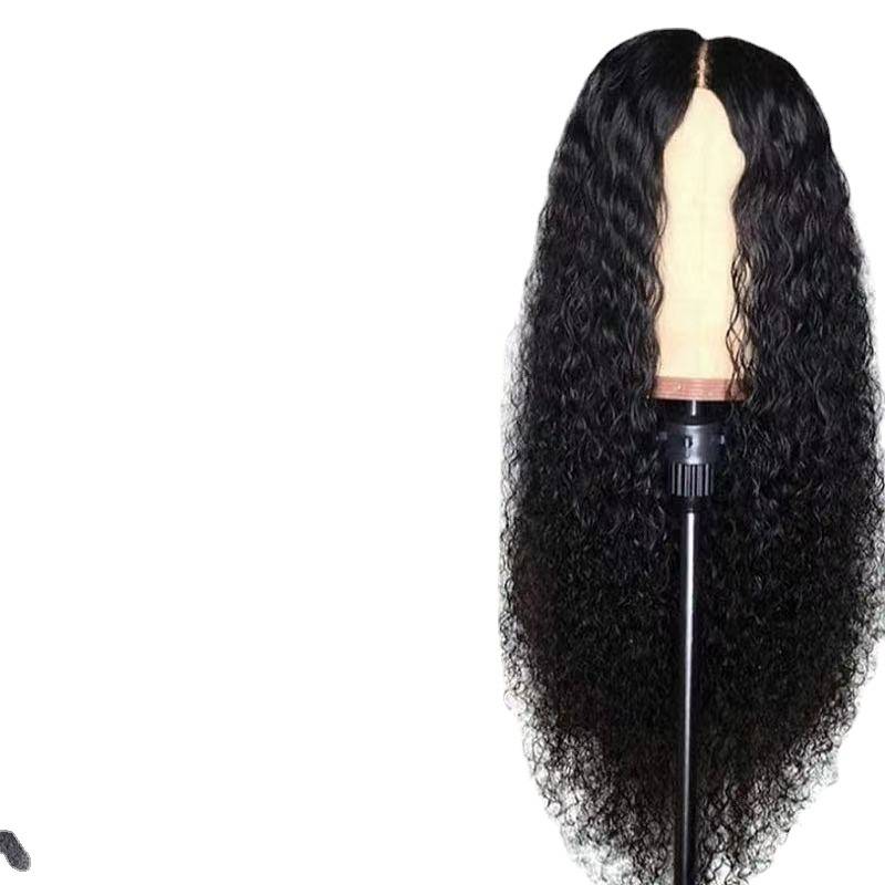 Factory spot African wig European and American cross -border long curly hair Divide corn hot black curly hair support for agent hair