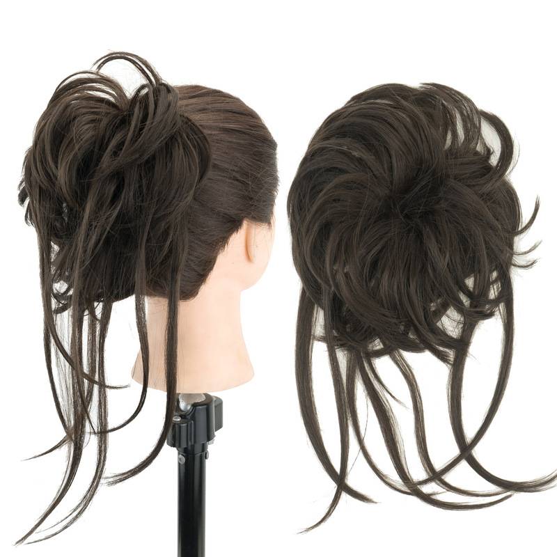 Cross -border wigs Long Beard Fluffed Naturally Female Headpot Hair Wanzi Hair Hair Bun Hair Bun