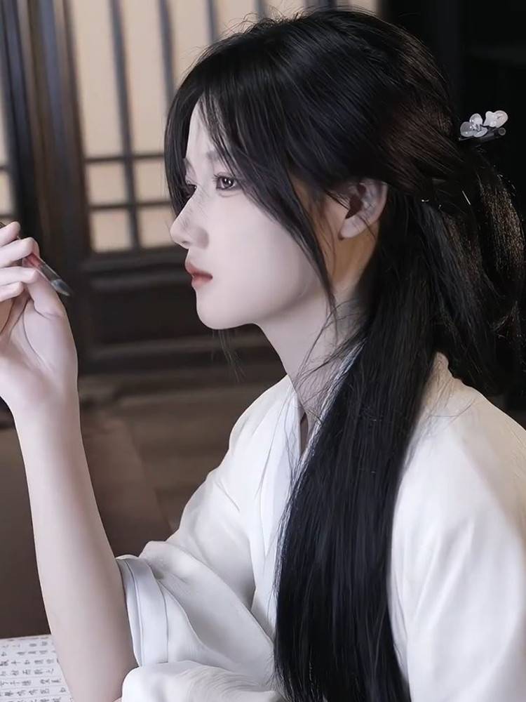 Ancient wind wigs female long hair natural new Chinese cos in Chinese clothing men's and women's common costume modeling full set