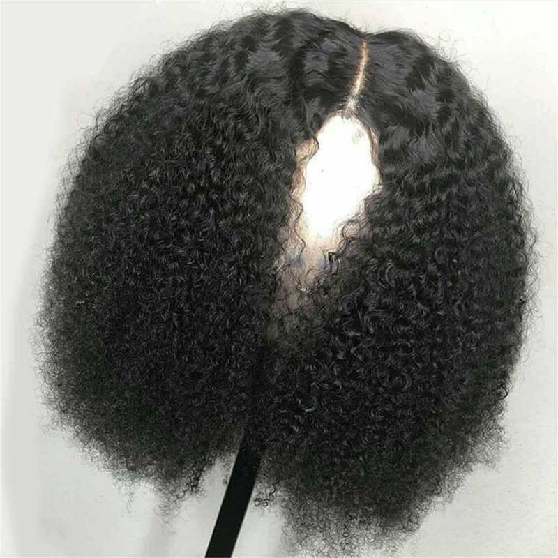 Wigs of European and American ladies black African scroll explosion head mid -length hair wigs of hair short curly hair