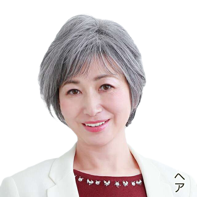 Performance wig Ms. Hua Bairong hair Short -haired old lady white hair, old man flower white head cover