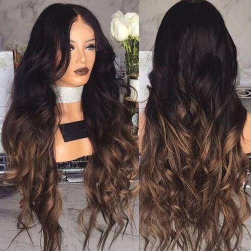 Factory direct sales wig Factory wig new European and American wig girl gradient long curly rose net