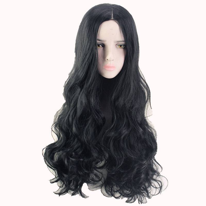 Cross -border e -commerce new product fake female African black mid -length curly curly curly European and American fashion head sleeve manufacturers spot