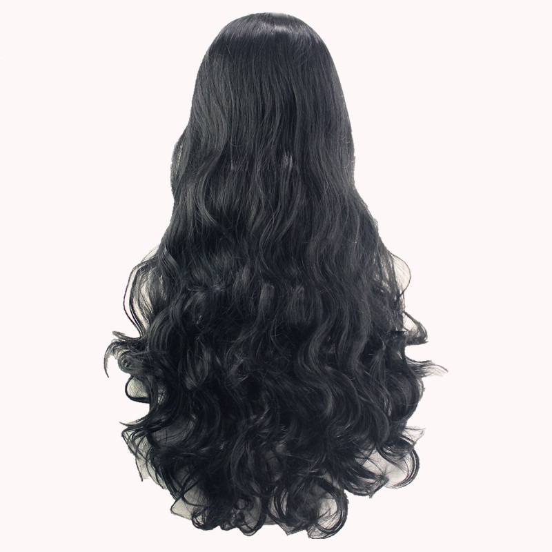 Cross -border e -commerce new product fake female African black mid -length curly curly curly European and American fashion head sleeve manufacturers spot