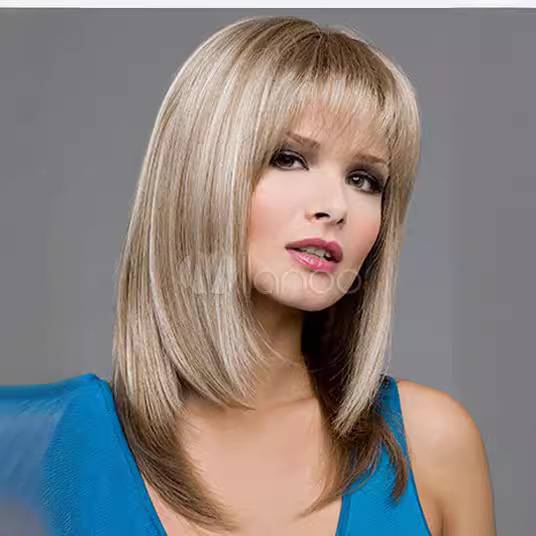 European and American cross -border wigs of gold -colored long curly new product speed sales fiber mechanism wigs