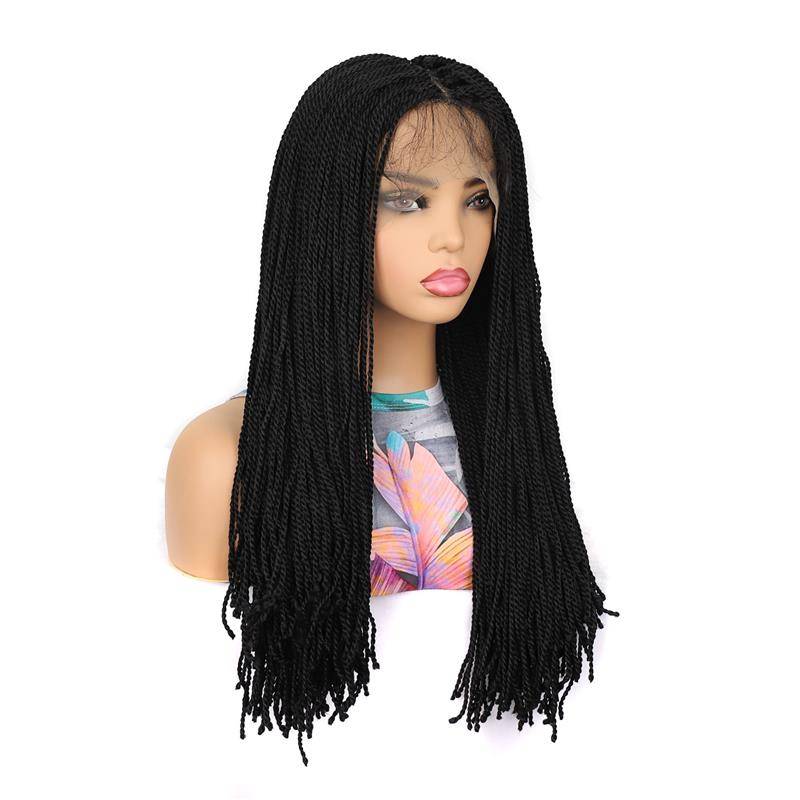 Chemical fiber front lace head two -stranded double -stranded braids, fake head cover women's hoods dirty braid head cover