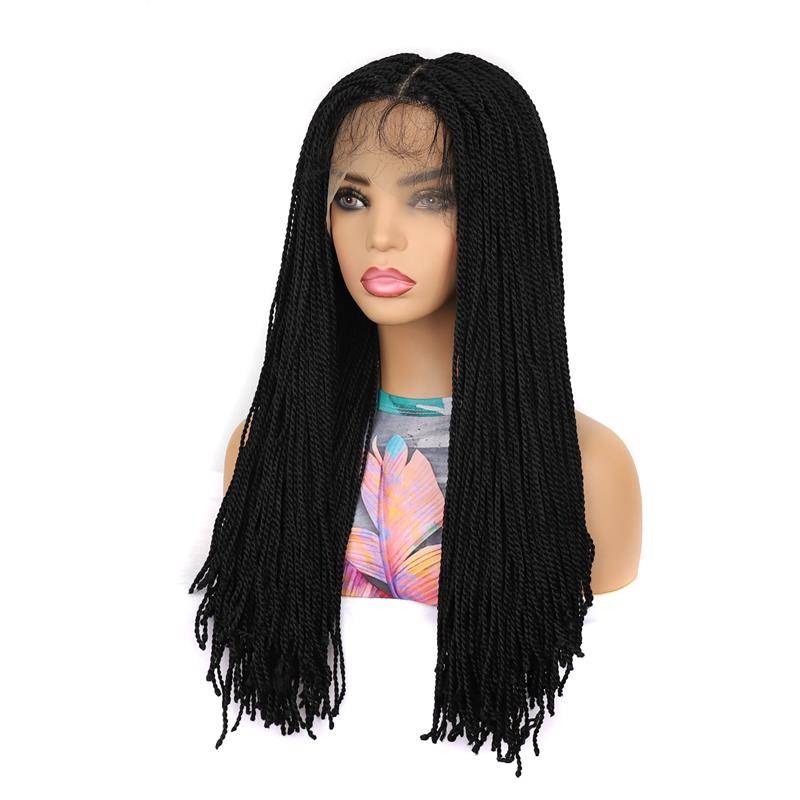 Chemical fiber front lace head two -stranded double -stranded braids, fake head cover women's hoods dirty braid head cover