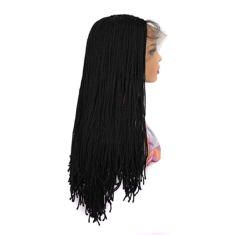 Chemical fiber front lace head two -stranded double -stranded braids, fake head cover women's hoods dirty braid head cover