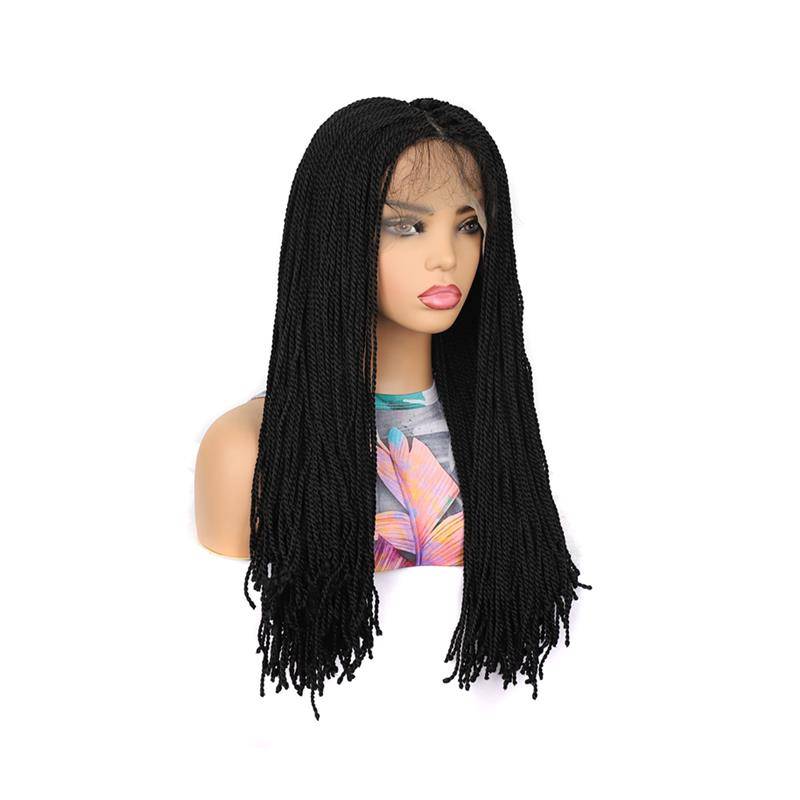 Chemical fiber front lace head two -stranded double -stranded braids, fake head cover women's hoods dirty braid head cover